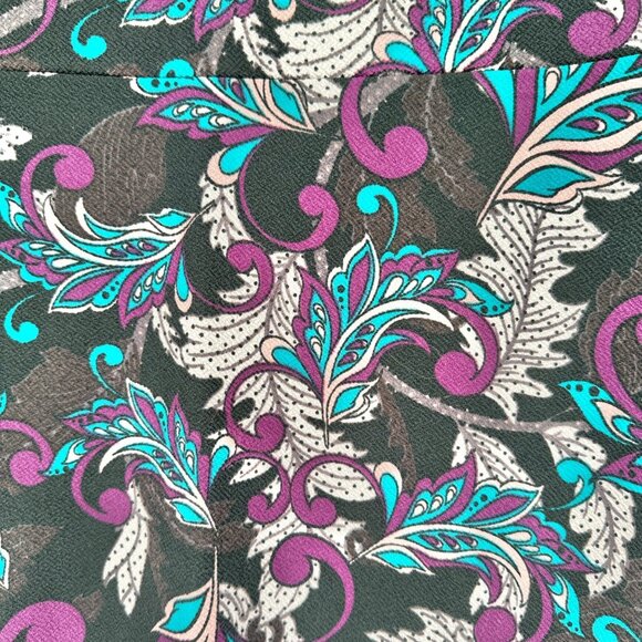 LuLaRoe Cassie Pencil Skirt Multicolor Paisley Print Stretch Fabric Size M - Picture 3 of 9